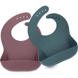 Keababies Prep Silicone Bibs 2-pack