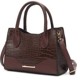 MKF Collection Gili Crocodile Embossed Tote Handbag - Brown