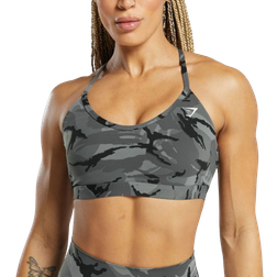 Gymshark Legacy Printed Sports Bra - Pitch Grey