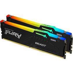 Kingston Fury Beast RGB Black DDR5 6000MHz 2x8GB ECC (KF560C30BBAK2-16)