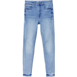 Stradivarius 1400 Regular Waist Skinny Jeans - Blue Denim