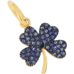 The Lovery Clover Charm - Gold/Blue