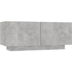 vidaXL 3082769 Concrete Grey Bedside Table 35x100cm