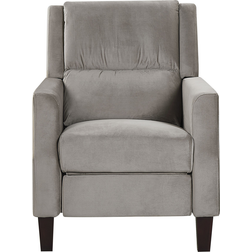 Beliani Velvet Recliner Grey Armchair 97cm