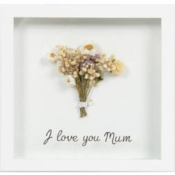 Lesser & Pavey I Love You Mum White Framed Art 20x20cm