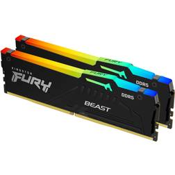 Kingston Fury Beast RGB Black DDR5 6400MHz 2x32GB ECC (KF564C32BBEAK2-64)