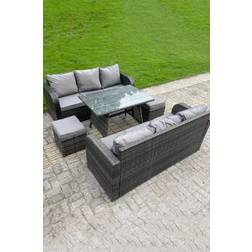 Fimous Rattan Outdoor Lounge Set, 1 Table incl. 2 Sofas