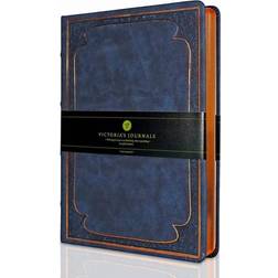 VJ VICTORIA'S JOURNALS Leatherette Vintage Journal Hard Cover Lined Notebook 5.7'x8.1inch