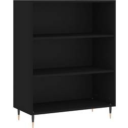 vidaXL Engineered Wood Black Book Shelf 90cm