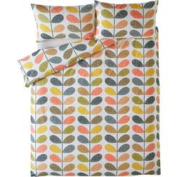 Orla Kiely Scribble Stem Duck Egg Orange/Green/Brown Duvet Cover Multicolour (220x260cm)