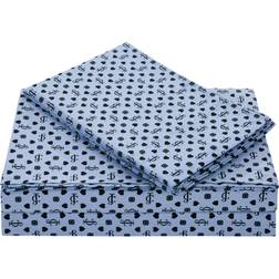 Juicy Couture Key Iconic Bed Sheet Blue (259.1x228.6cm)