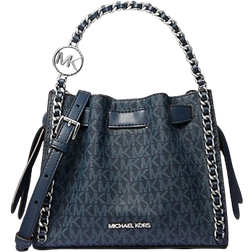 Michael Kors Mina Small Signature Logo Chain Crossbody Bag - Blue