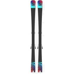 Salomon Addikt Piste Skis + Z12 GW F80 Bindings - White/Blue