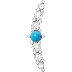 Thomas Sabo Single Stud Earring - Silver/Turquoise/Transparent