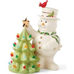 Lenox Happy Holly Days Snowman Lit Multicolour Figurine 21.6cm