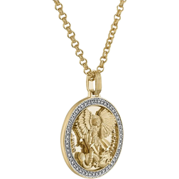 Esquire St. Michael Pendant Necklace - Gold/Silver/Diamond