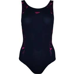 Speedo Women's Boomstar Splice Flyback Swimsuit - Black/Pink