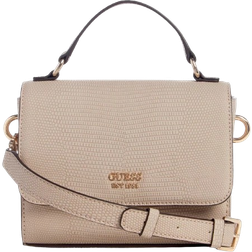 Guess Lyndi Mini Flap Crossbody - Beige Multi