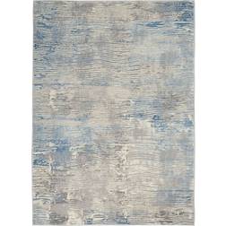 Nourison Solace Designer Print White, Grey, Blue 244x305cm