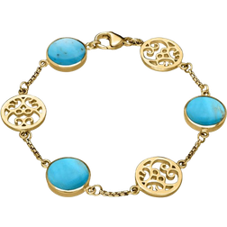 C. W. Sellors Flore Filigree Bracelet - Gold/Turquoise