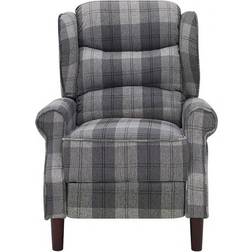 GRS James Tartan Grey Armchair 105cm