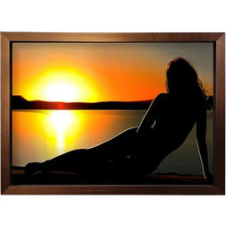 Highland Dunes Woman in Shadow Bronze Framed Art 118.9x84.1cm