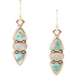 Barse Hit Triple Earrings - Gold/Multicolour