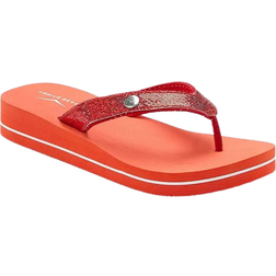 Venice Beach Glitter Flip Flops - Red