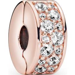 Pandora Shining Elegance Clip Charm - Rose Gold/Transparent