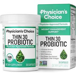 physician's choice Thin 30 Probiotic, 15 Billion, 30 Delayed-Release Veggie Capsules 30 pcs