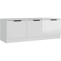 vidaXL 811364 High Gloss White TV Bench 102x36.5cm