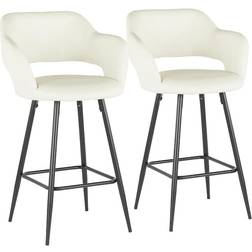 Lumisource Margarite Collection B25-MARGBK+CR2 Cream Bar Stool 94cm 2pcs