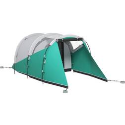 OutSunny 3000mm Waterproof Camping Tent with 2 Rooms for 4-5