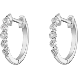 Christ Hoop Earrings - White Gold/Diamonds