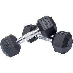 DKN Rubber Hex Dumbbells 2x6kg