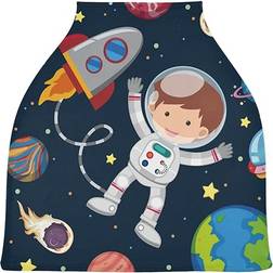 Vnurnrn Boy Dream Astronaut Star Stretchy Baby Car Seat Cover