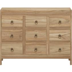 vidaXL Solid Wood Teak Natural Chest of Drawer 80x55.1cm