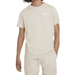 Nike Big Kid's Sportswear T-shirt - Sanddrift/White