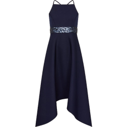 Monsoon Girl's Sequin Scuba Prom Dress - Blue