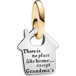 Pandora Two Tone Grandma's House Dangle Charm - Silver/Gold