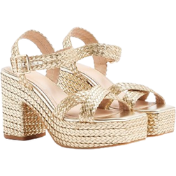 River Island Platform Espadrille - Gold