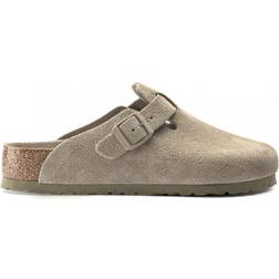 Birkenstock Boston Soft Footbed Suede Leather - Faded Khaki