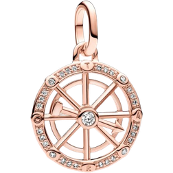 Pandora ME Wheel of Fortune Medallion Charm - Rose Gold/Transparent