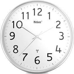 Mebus Modern Silver Wall Clock 30cm
