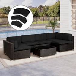 OutSunny Garden Rattan Black