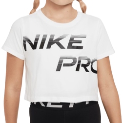 Nike Older Kid's Dri-FIT Cropped T-shirt - White (FN9691-100)