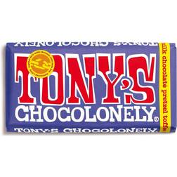 Tony's Chocolonely Dark Milk Pretzel Toffee Chocolate Bar 180g 5pack