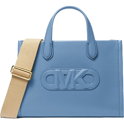 Michael Kors Gigi Small Embossed Leather Messenger Bag - French Blue