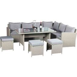 Outdoor Living Knutsford Patio Dining Set, 1 Table incl. 2 Sofas