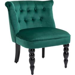 Homcom Velvet Accent Dark Green Chair